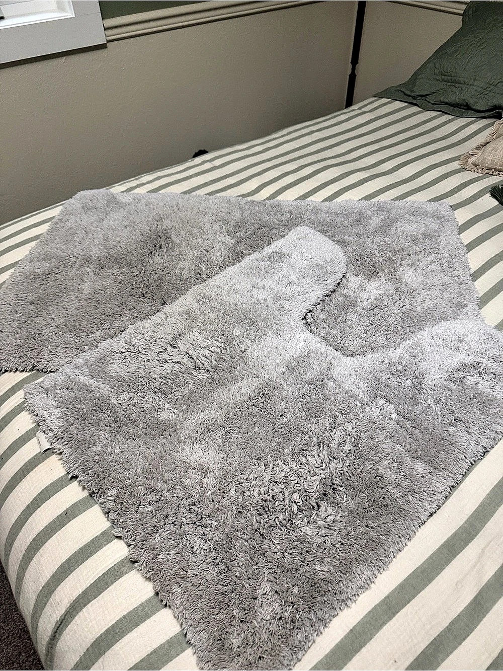 Threshold Spa Plush Bath Rugs Light Gray
